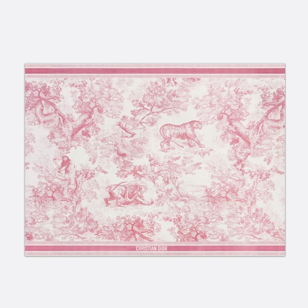 Dior Pink Toile de Jouy Scarf